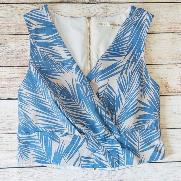 3/$20 Rachel Roy Palm Print Crop Top - Picture 6 of 7